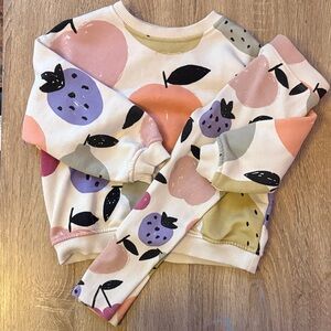 Zara Fruit patternSweatshirt Set, Zara Black and Cream Dress, Zara blue Knit